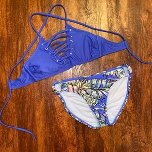 Xhilaration floral bikini set